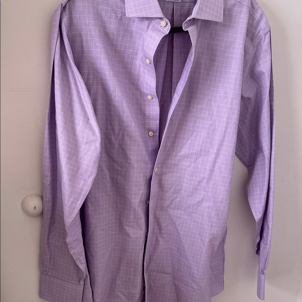 Brooks Brothers Lavender Checkered Dress Shirt